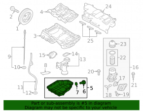 Oil pan Kia Sorento 10-15 3.3