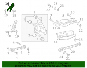 Upper rear left diagonal control arm Cadillac ATS 13-