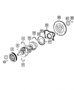 Flywheel Dodge Challenger 11-23 3.6 ERB