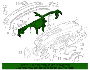 Under-torpedo pipe reinforcement Audi A6 C7 12-18