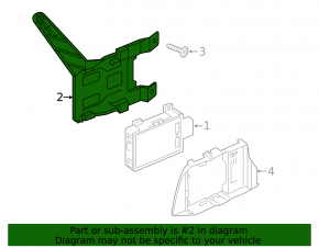Bracket for the blind spot sensor BSM, front right, Audi E-Tron 19-23