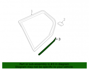 BMW X1 E84 13-15 chrome lower rear left window molding