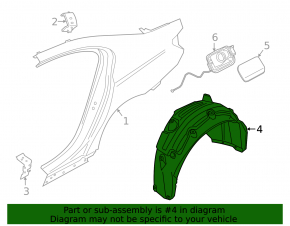 Rear right mudguard BMW 7 G11 G12 16-22