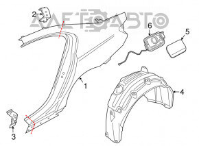 Rear right mudguard BMW 7 G11 G12 16-22
