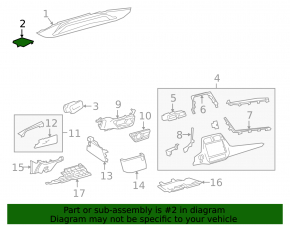 Upper dashboard trim panel for left Toyota Prius 50 16-22 speakers, black, scratches