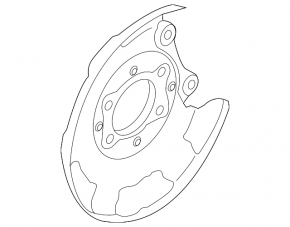 Rear left brake disc cover Hyundai Elantra AD 17-20 without bracket