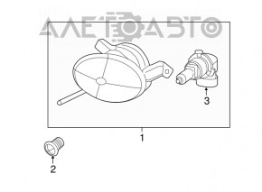 Fog light PTF right VW Jetta 11-14 USA