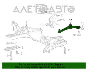 Lower control arm, front right, Chrysler 200 15-17