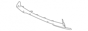 Front Bumper Lip Cover Honda CRV 17-19