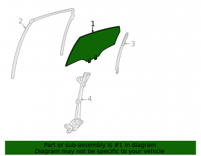 Rear left door glass Honda Civic XI FE/FL 22-26 5d