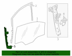 Front right door glass guide Chevrolet Equinox EV 24-26