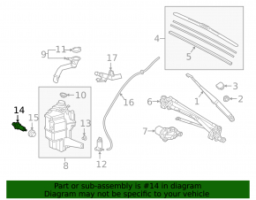 Toyota Highlander 14- Washer Fluid Level Sensor