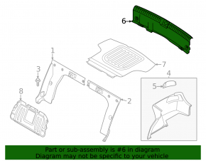 Kia K5 21-24 trunk opening trim, black