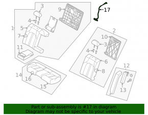 Left rear seat lock for Hyundai Sonata 20-22 with cable