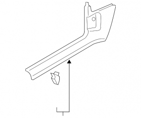 Front pillar trim lower right Audi Q3 8U 15-18 black
