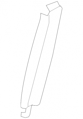 Ford Transit Connect MK2 13-23 gray center pillar trim, upper right belt