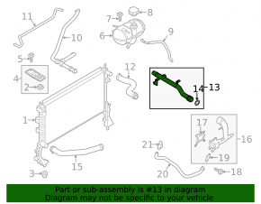 Cooling pipe metal Ford Mustang mk6 15- 2.3T