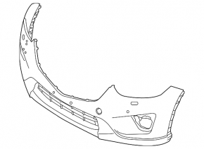 Front Bumper Naked Mazda CX-5 13-16 POLCAR