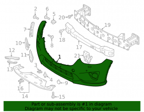Front bumper bare Mazda CX-5 13-16