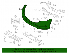 Front bumper bare Mazda CX-5 17-21
