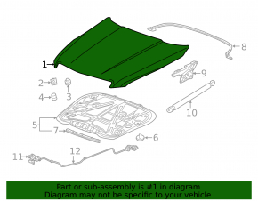 Bare hood Cadillac ATS 13-