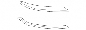 Reflector rear left Acura TLX 15- with chrome