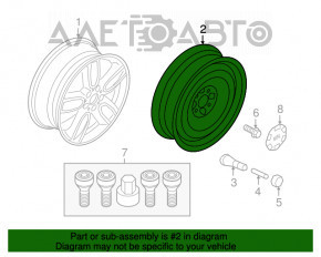 Spare tire spare wheel Mini Cooper F56 3d 14- R15