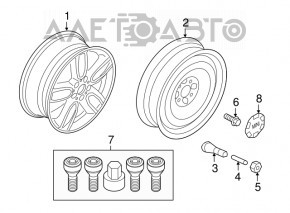 Spare tire spare wheel Mini Cooper F56 3d 14- R15