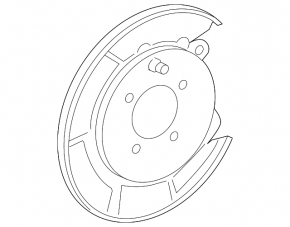Brake Disc Cover Rear Left Lexus ES350 07-12