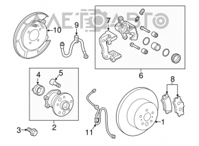 Brake Disc Cover Rear Left Lexus ES350 07-12