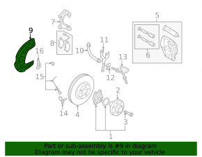 Front left brake disc cover for Audi A6 05-11