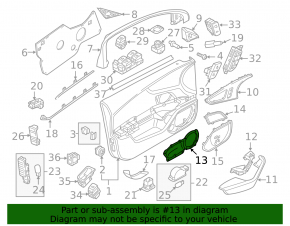 Large front right inner door panel for Audi A6 C7 12-18