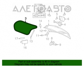 Trunk lid seal Chrysler 200 4d 11-14