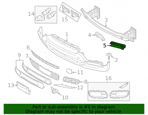 Front bumper mount left outer BMW X5 E70 07-13