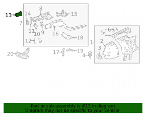 Left front bumper reinforcement fang for Lexus GS200t GS350 GS450h 15-16