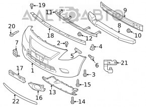 Front Bumper Mount Right Nissan Versa 12-19 USA