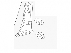 Lower left center pillar trim for Lexus Hs250h 10-12