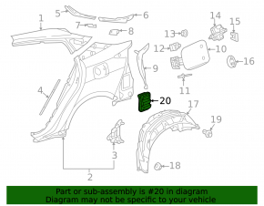 Left ventilation shield Lexus NX 22-25