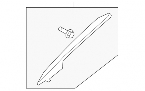 Front pillar trim upper right Nissan Sentra 13-17 gray