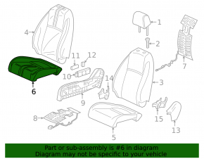 Passenger seat Honda Civic X FC 16-19 4d without airbag, electric, leather black