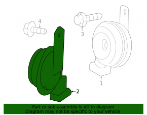 Right horn Lexus IS200 IS300 99-05