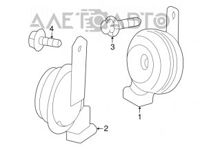 Right horn Lexus IS200 IS300 99-05