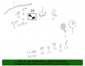 Toyota Prius V 12-15 front left airbag sensor on TV