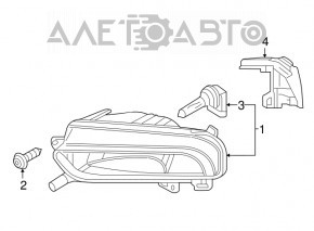 Fog light PTF right Audi A3 8V 15-16