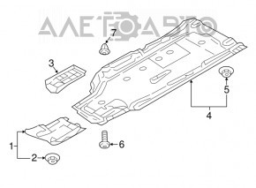 Front left underbody protection Audi A4 B9 17-