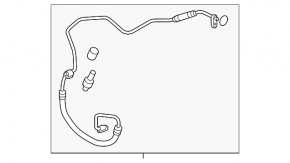 Air conditioning compressor-heater tube for Hyundai Sonata 11-14