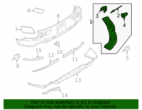 Rear bumper bare right Porsche Cayenne 20-23 sport