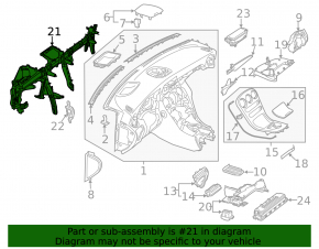 Under-torpedo pipe reinforcement Mercedes C-class W205 15-21