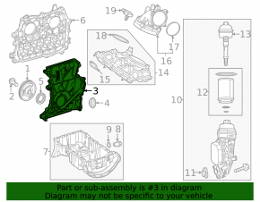 Mercedes A-class V177 19-22 2.0T engine front cover
