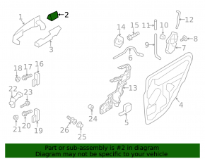 Plug outer handle rear left Ford Explorer 11-19 structure